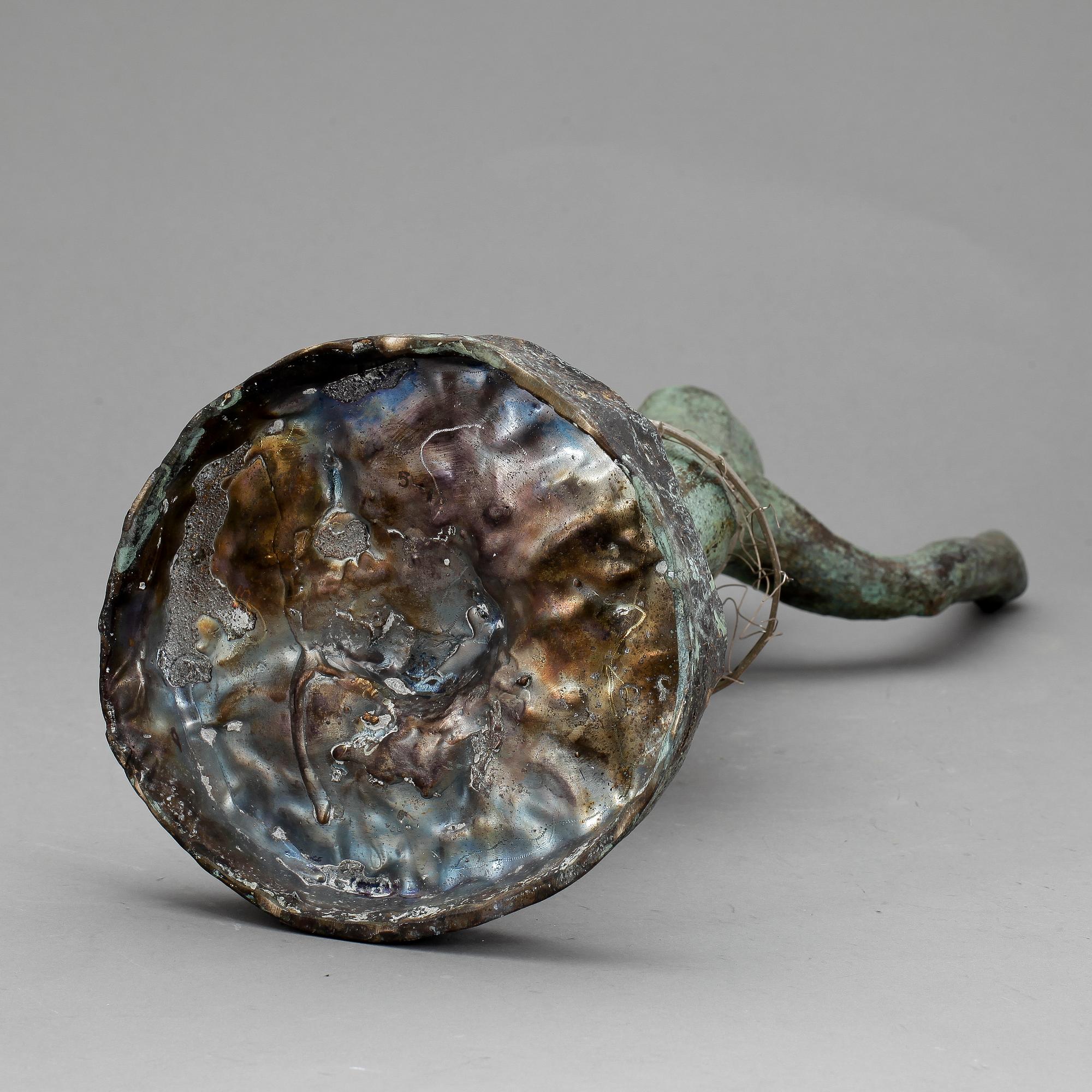 CECILIA B GRÖNING, brons och silver, signerad Cecilia B Gröning.