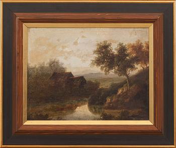 OKÄND KONSTNÄR, olja på duk, bär signatur, troligen England. 1800-tal.