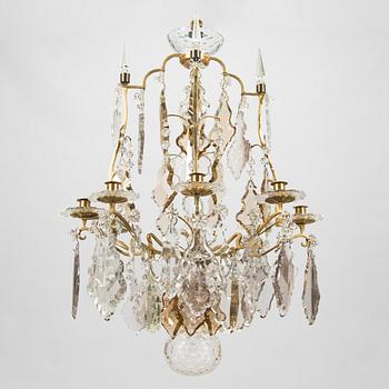 A mid-19th-century chandelier from Sweden.