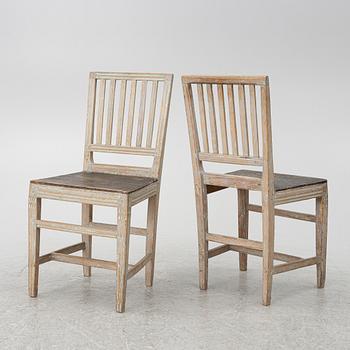 Chairs, 6, folk art. 19th century.