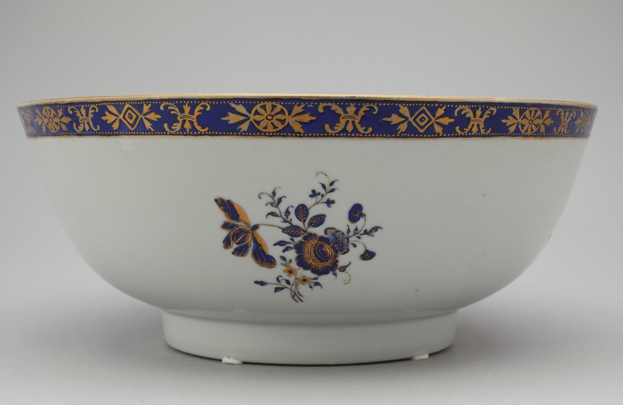 BÅLSKÅL, kompaniporslin, Jiaqing, (1796-1820).