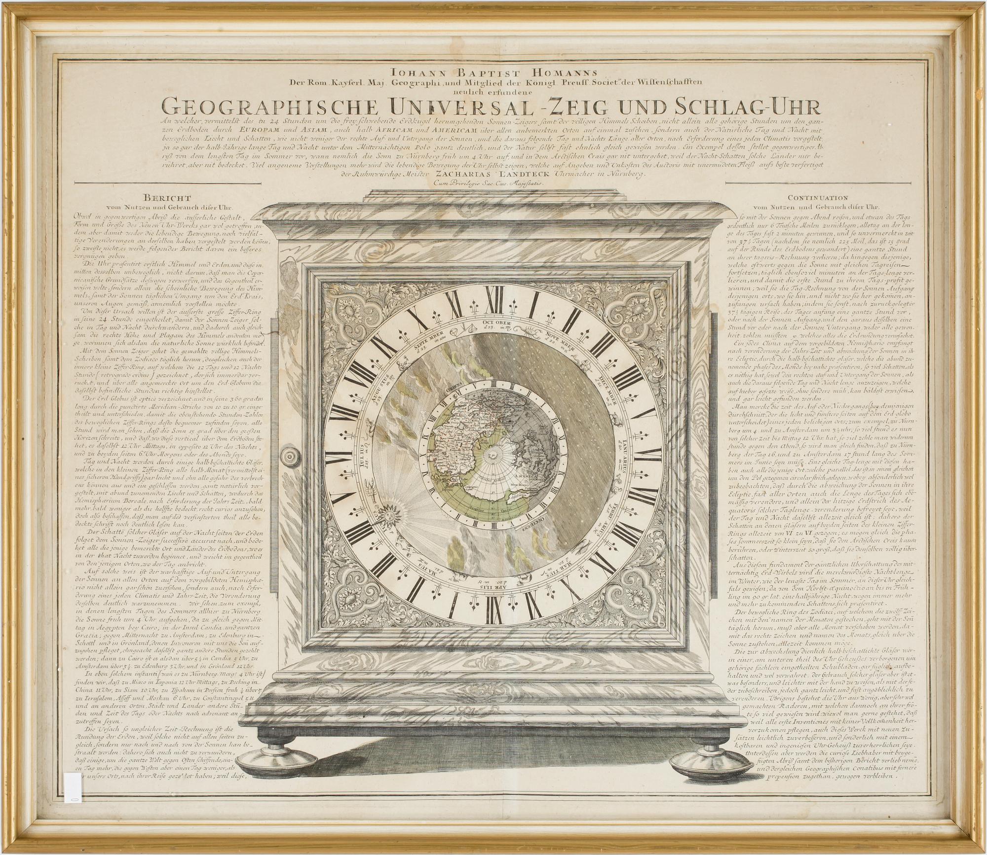 JOHAN BAPTISTA HOMANN, gravyr, 1700-tal.