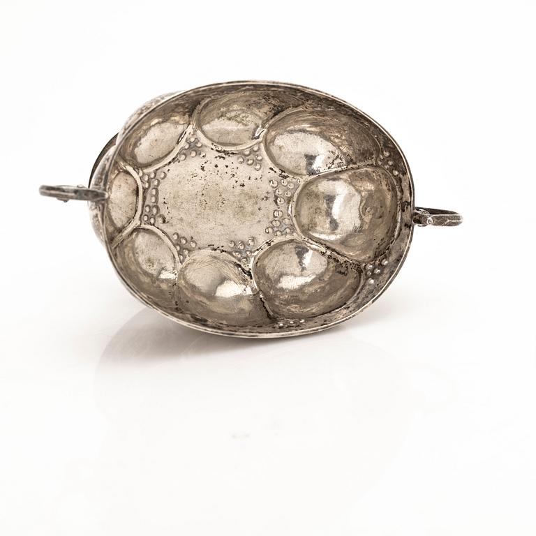 Silver brandy bowl, 19th century.