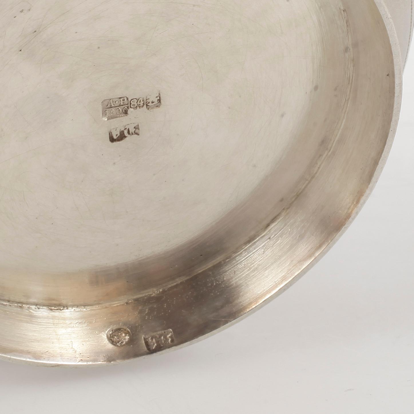 SOCKERSKÅL, silver, ej identifierad mästare, Ryssland, 1890. Vikt ca 285 gram.