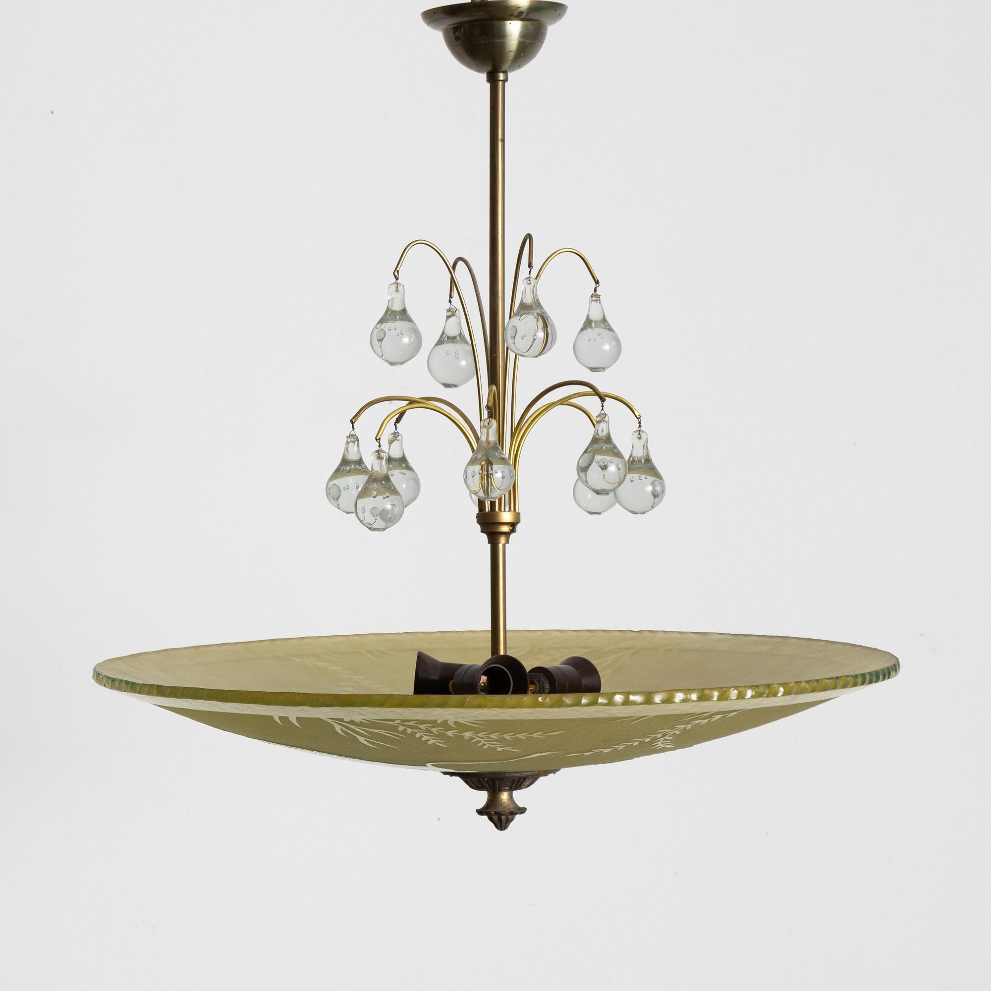 Taklampa, 1930-40-tal.