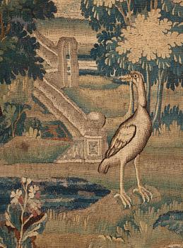 VÄVD TAPET, gobelängteknik. 267,5 x 256 cm. Flandern 1600-tal.