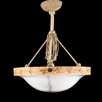 TAKAMPEL, alabaster, 1900-talets första hälft. Höjd ca 50 cm.