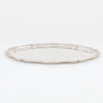 Bricka, silver, Louis XV-stil, Tyskland, omkring år 1900.