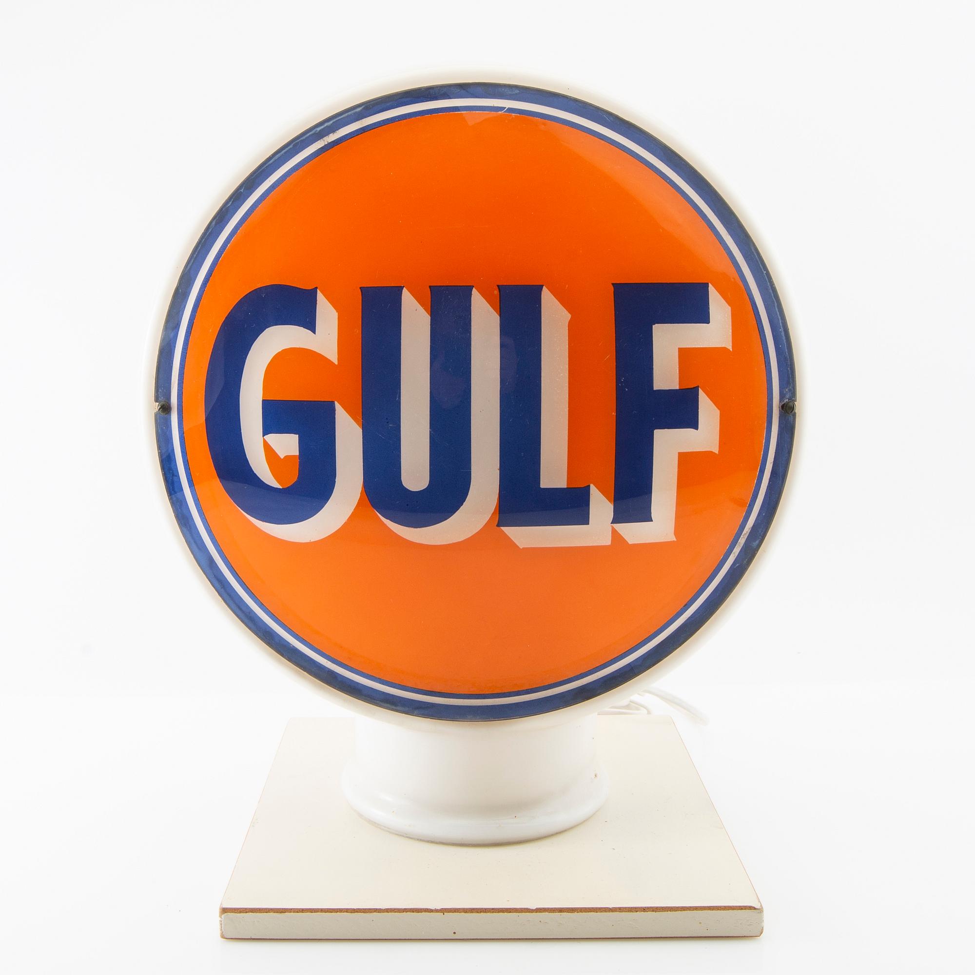 Reklamskylt, Gulf 1900-talets första hälft.