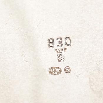 KAFFESERVIS, 3 delar, silver, svenska importstämplar, 1900-talets första hälft. Vikt ca 865 gram.