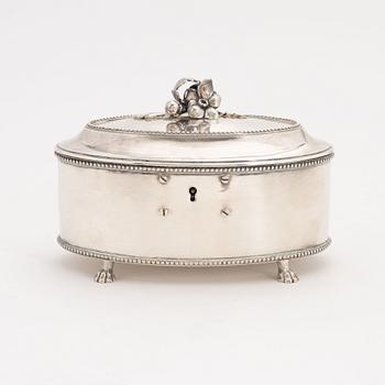 Arvid Floberg, sockerskrin, silver, Stockholm 1791.