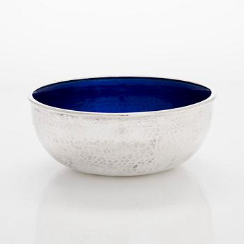 A sterling silver and enamel bowl, maker's mark of A. Tillander, Helsinki 2002.