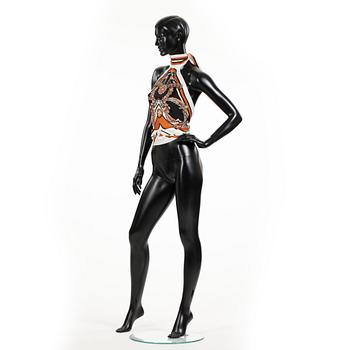 GUCCI, a silk top.
