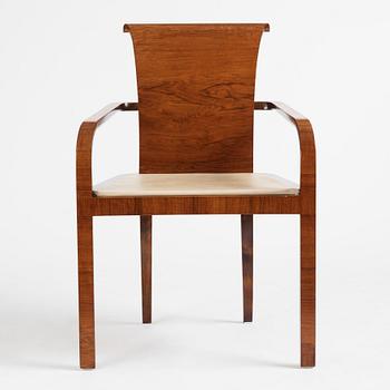 Kurt von Schmalensee, a desk and armchair, executed by AB David Blomberg for the Stockholm exhibition in 1930.