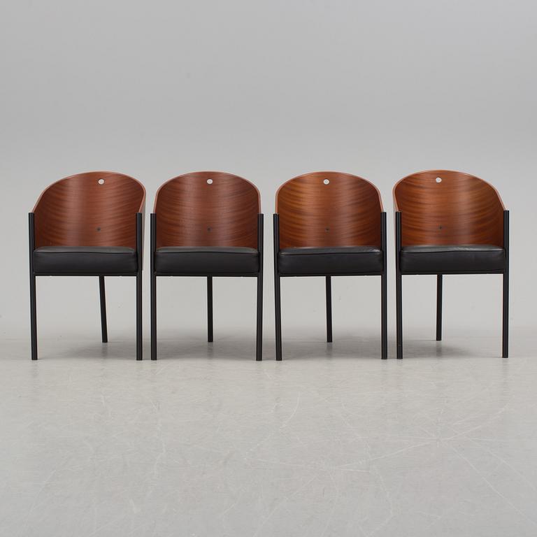PHILIPPE STARCK, 4 chairs, '"Costes" Tango' Driade-Aleph.