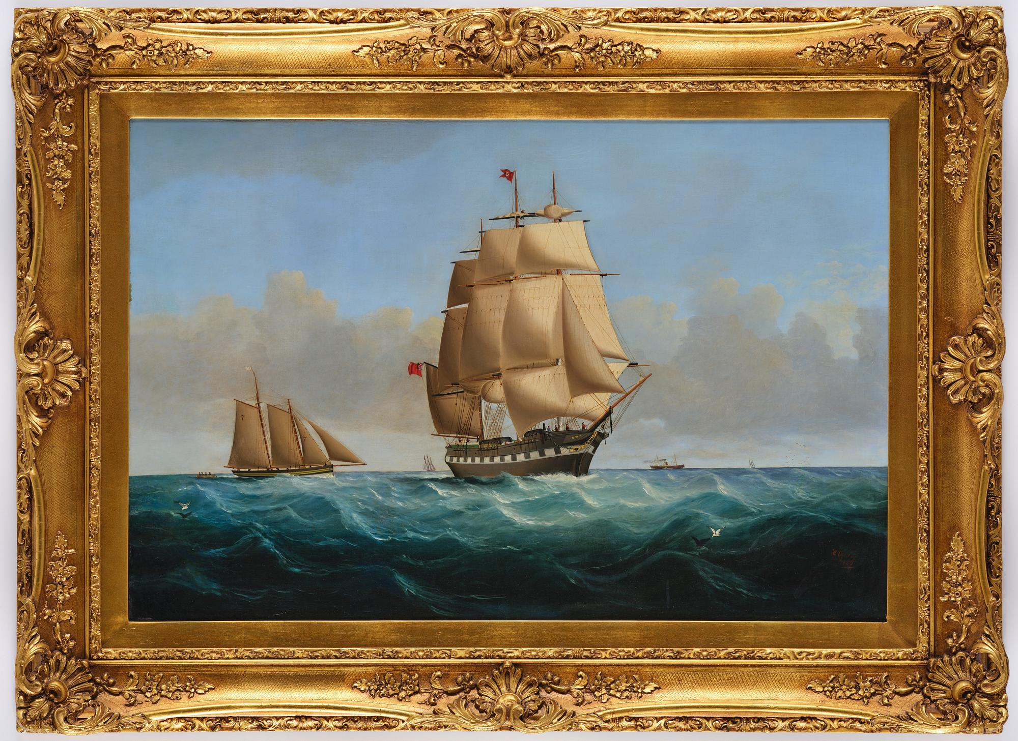 Charles Ogilvy, The Full-Rigged Ship "Amy" off Anglesey.