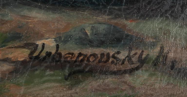 OKÄND KONSTNÄR, olja på duk, signerad Urbanovsky, 1900-tal.