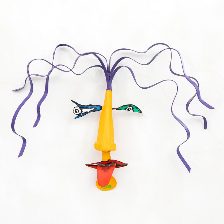 Timo Solin, a signed painted metal sculpture.