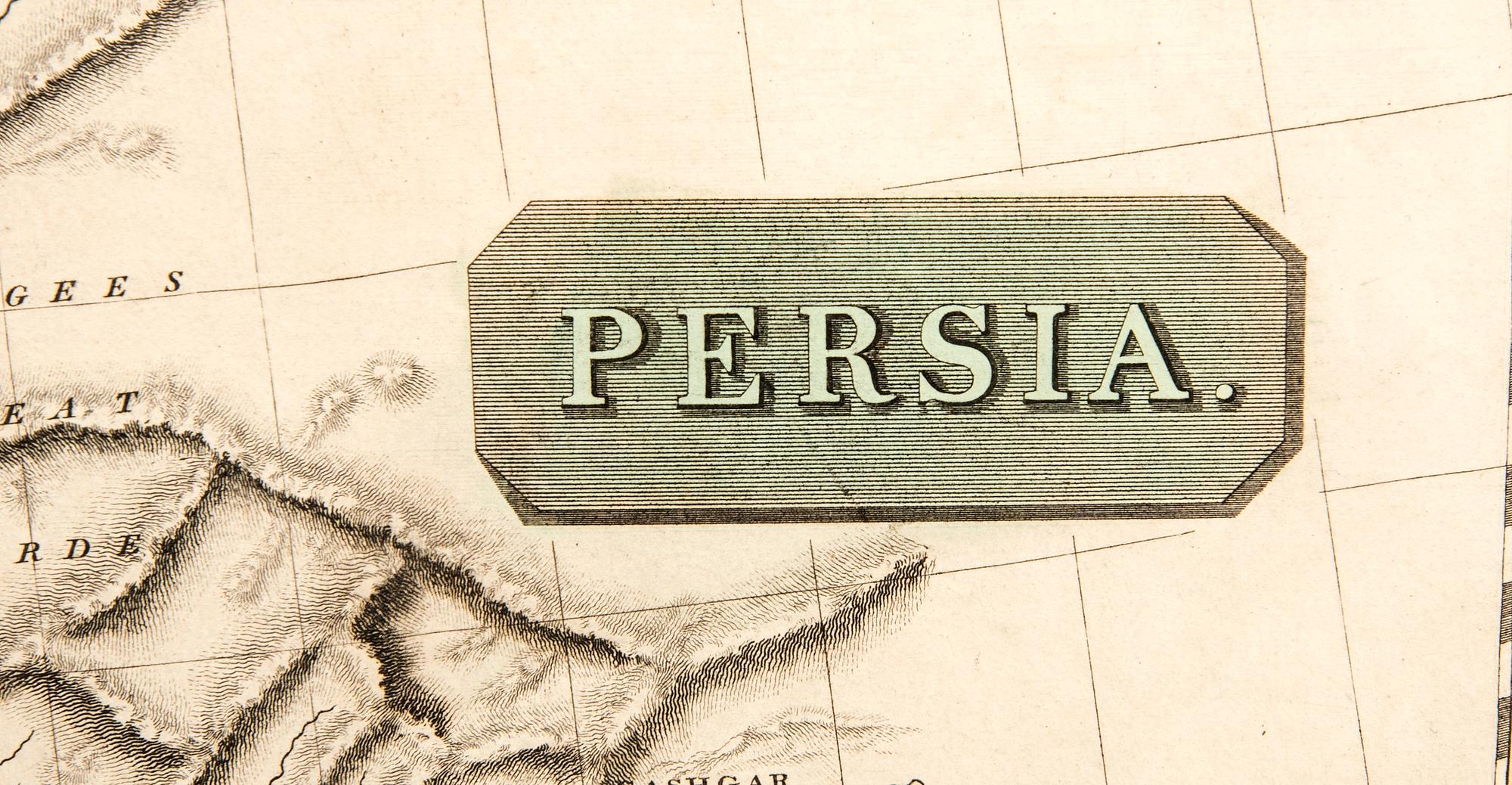John Thomson, map of Persia, Edinburgh Scotland 1817.