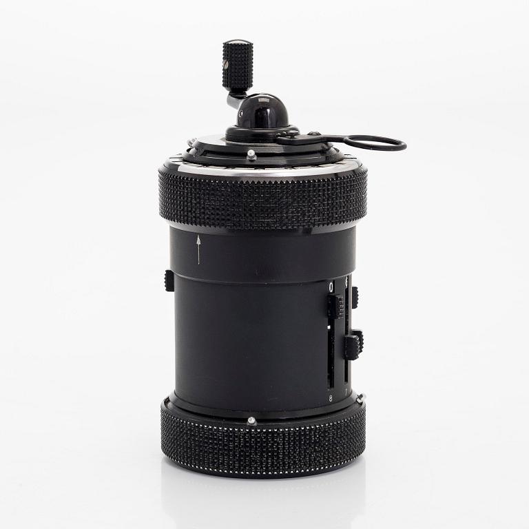 Räknemaskin, "Curta, Type I", utvecklad av Curt Herzstark, Contina AG Mauren, Lichtenstein, formgiven 1947.