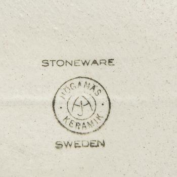 Signe Persson-Melin, a nine pcs "Härd" stoneware tea service 1970s from Höganäs.