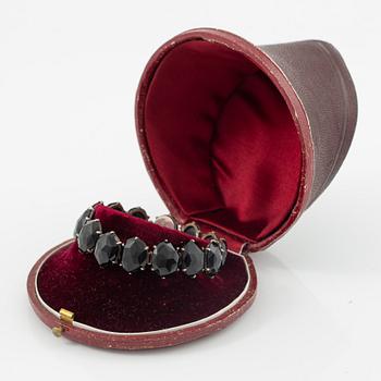 Armband silver med onyx.