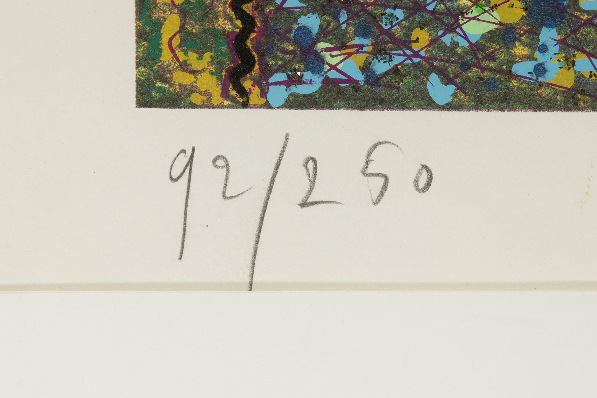 Enrico Baj, serigraph, signed and numbered 92/250.