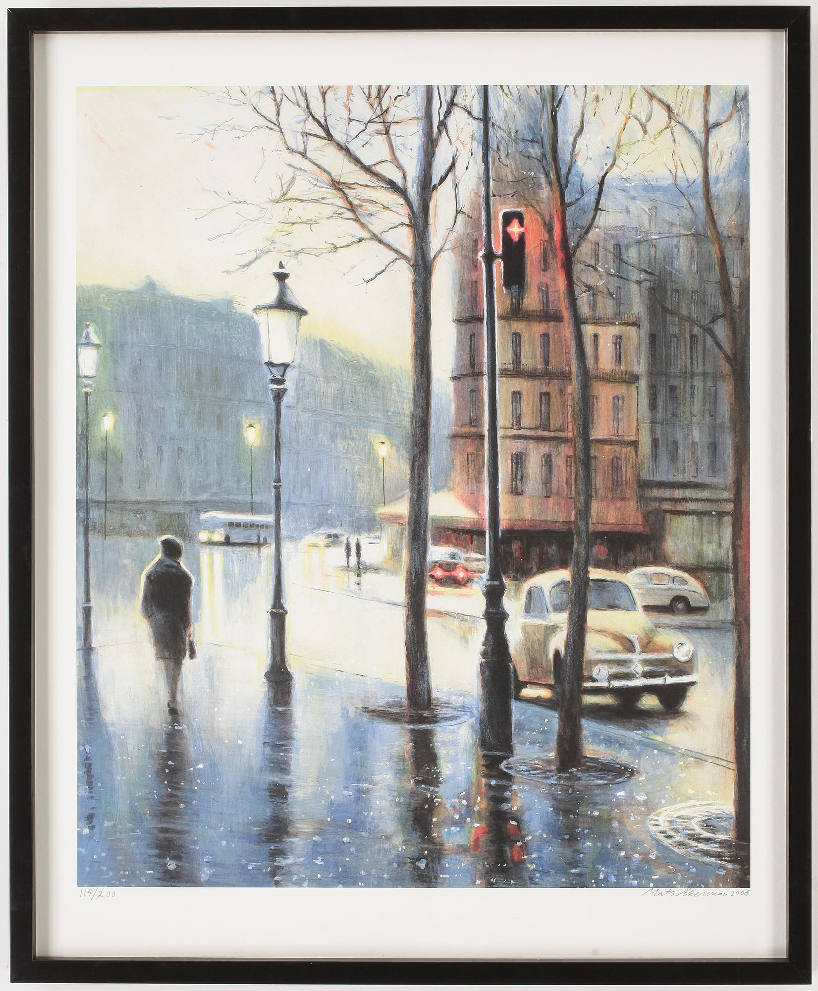 MATS ÅKERMAN,  färglitografi, signerad och daterad 2006, numrerad 114/200.