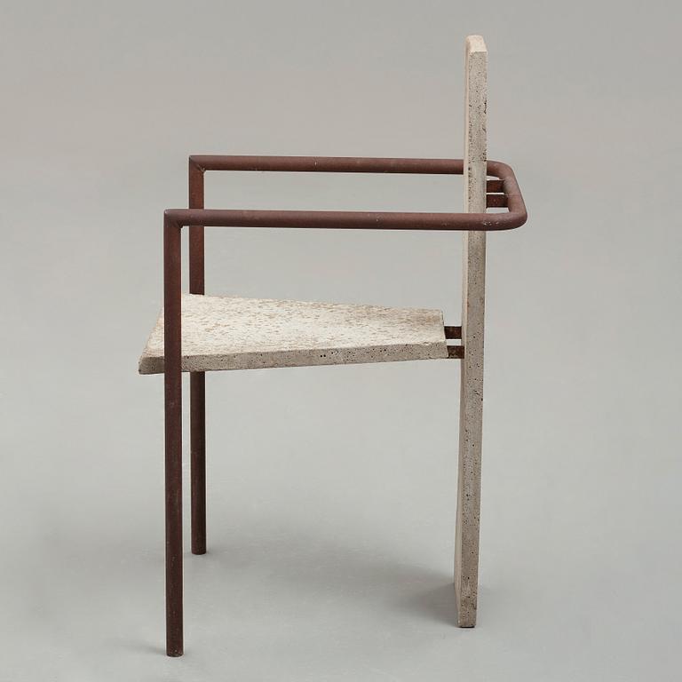 Jonas Bohlin, a "Concrete" armchair, Källemo, Värnamo, Sweden 1981.