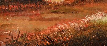 OKÄND KONSTNÄR, olja på duk, signerad M. Johansson, 1800-tal.