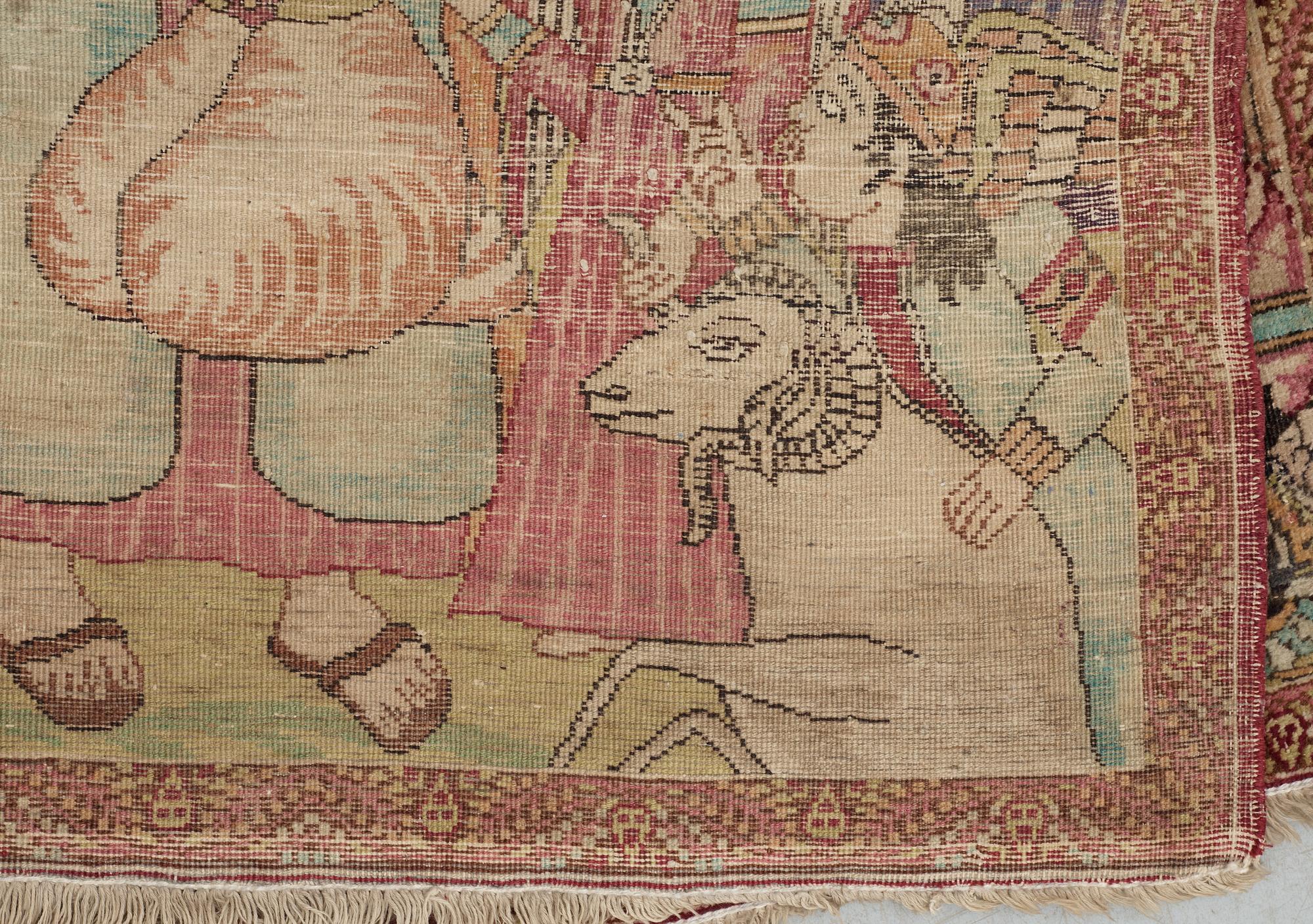 SEMIANTIK KIRMAN LAVER FIGURAL. 83,5 x 64 cm.