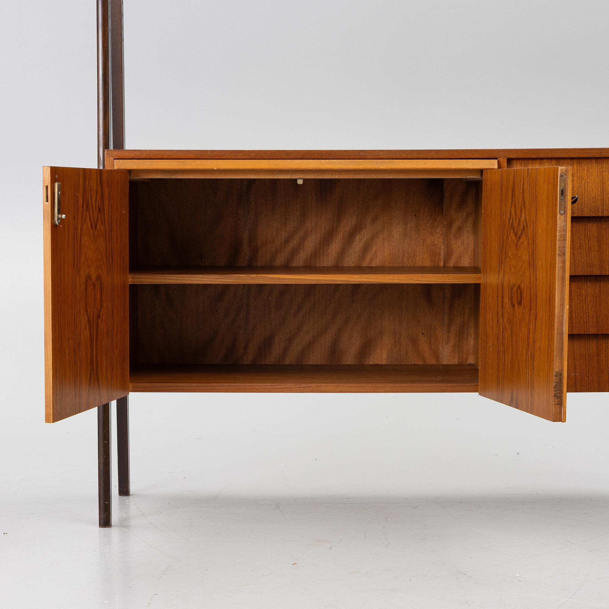A teak bookshelf, 1960s.