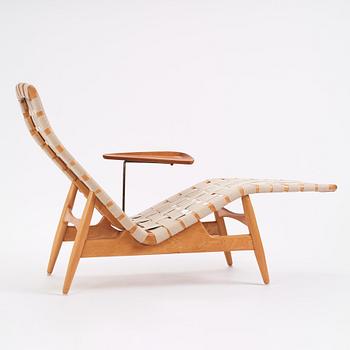 Arne Vodder, a lounge chair with side table, Bovirke, Denmark 1950s.