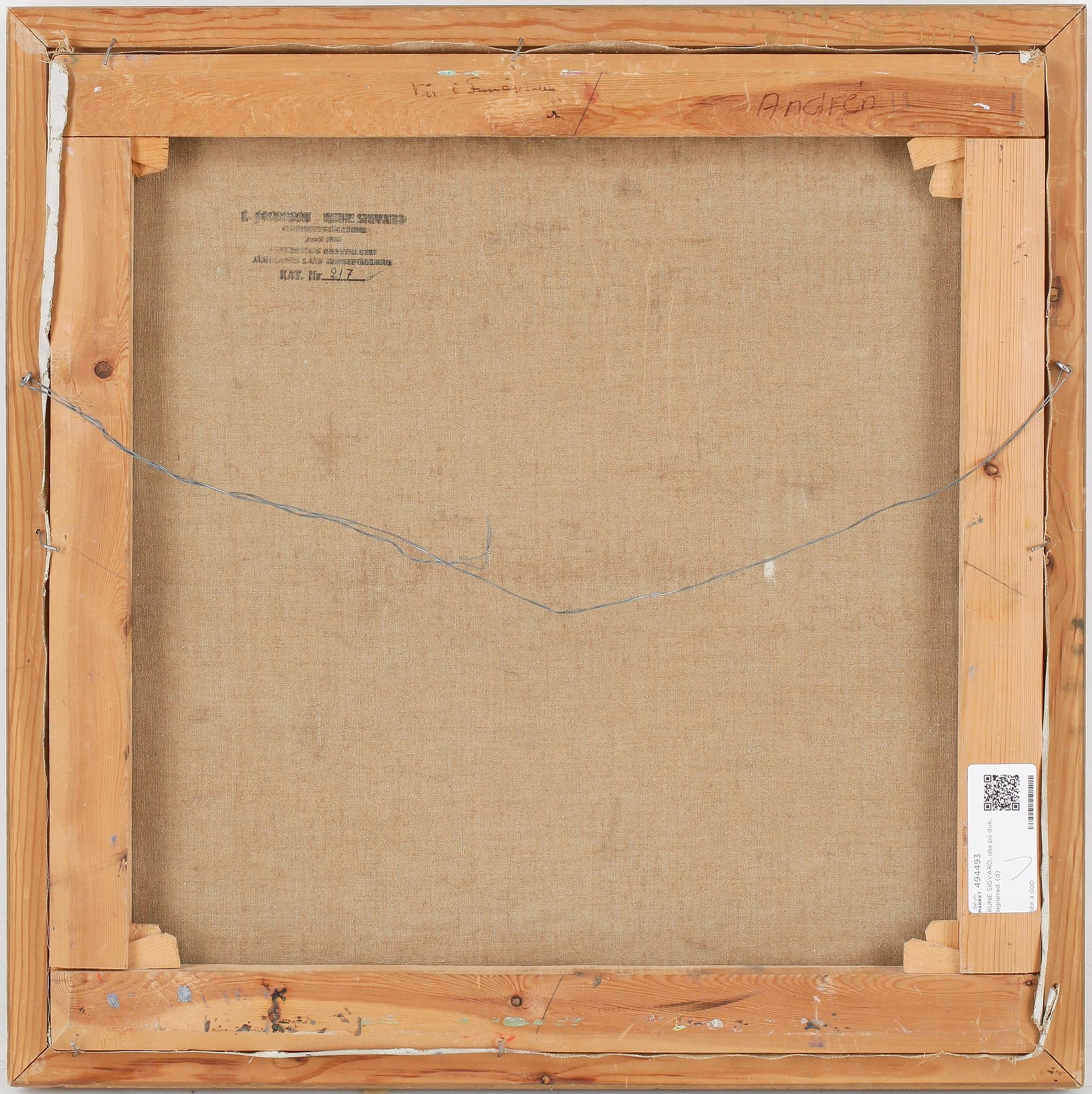 RUNE SIGVARD, olja på duk, signerad.