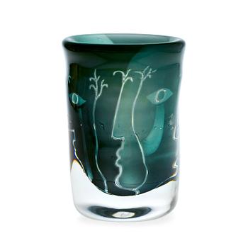 An Ingeborg Lundin 'Ariel' glass vase, Orrefors 1970.