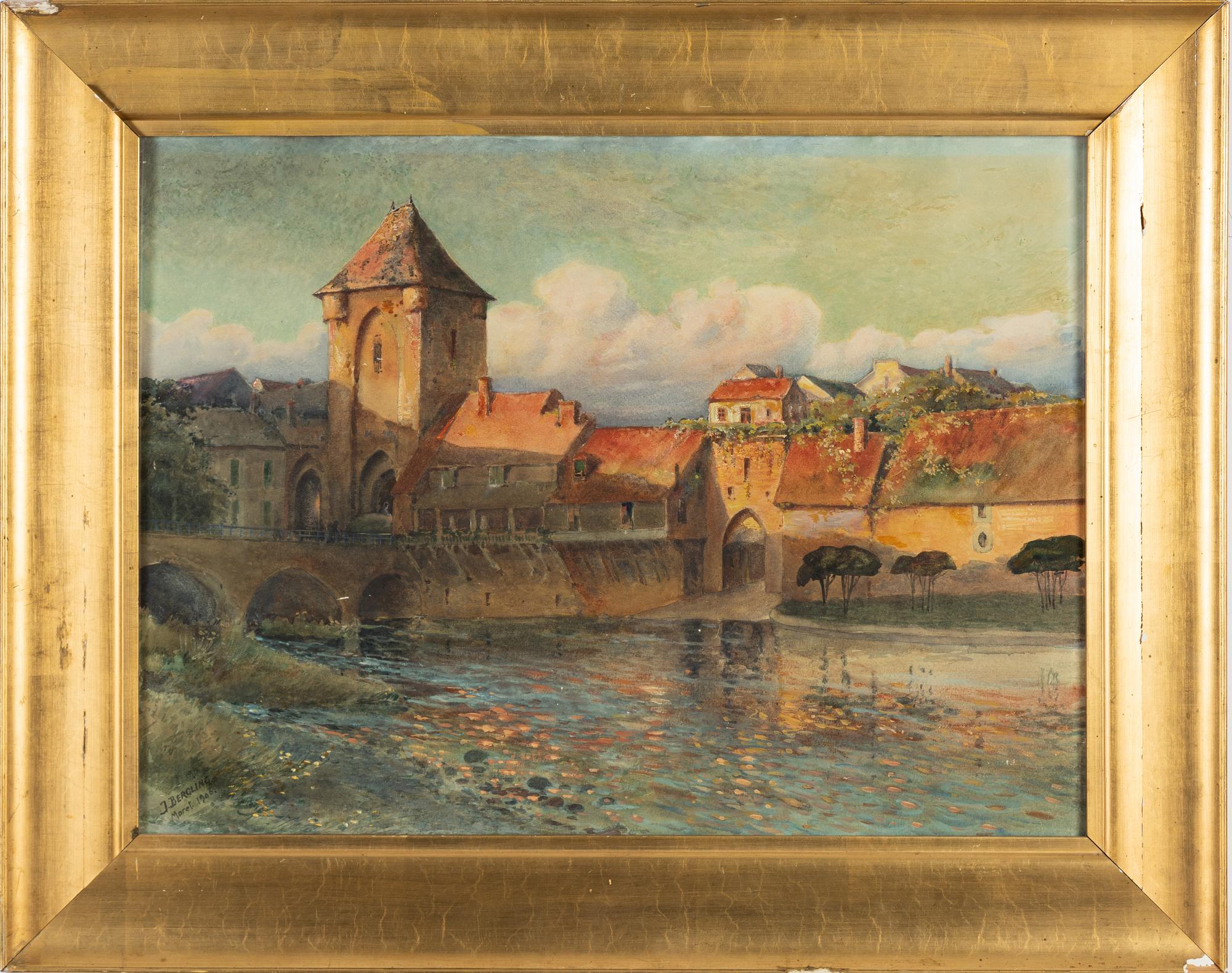 John David Bergling, watercolour, signed and dated Morel 1906.