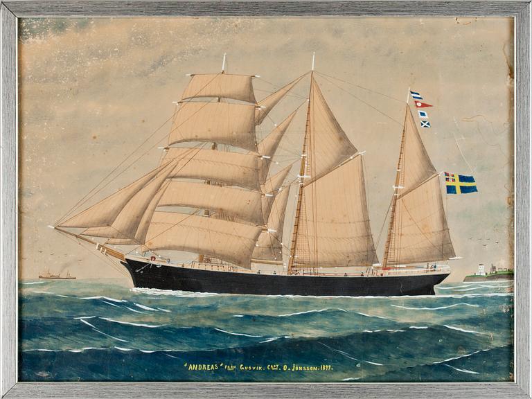 OKÄND KONSTNÄR, gouache, dat 1899.