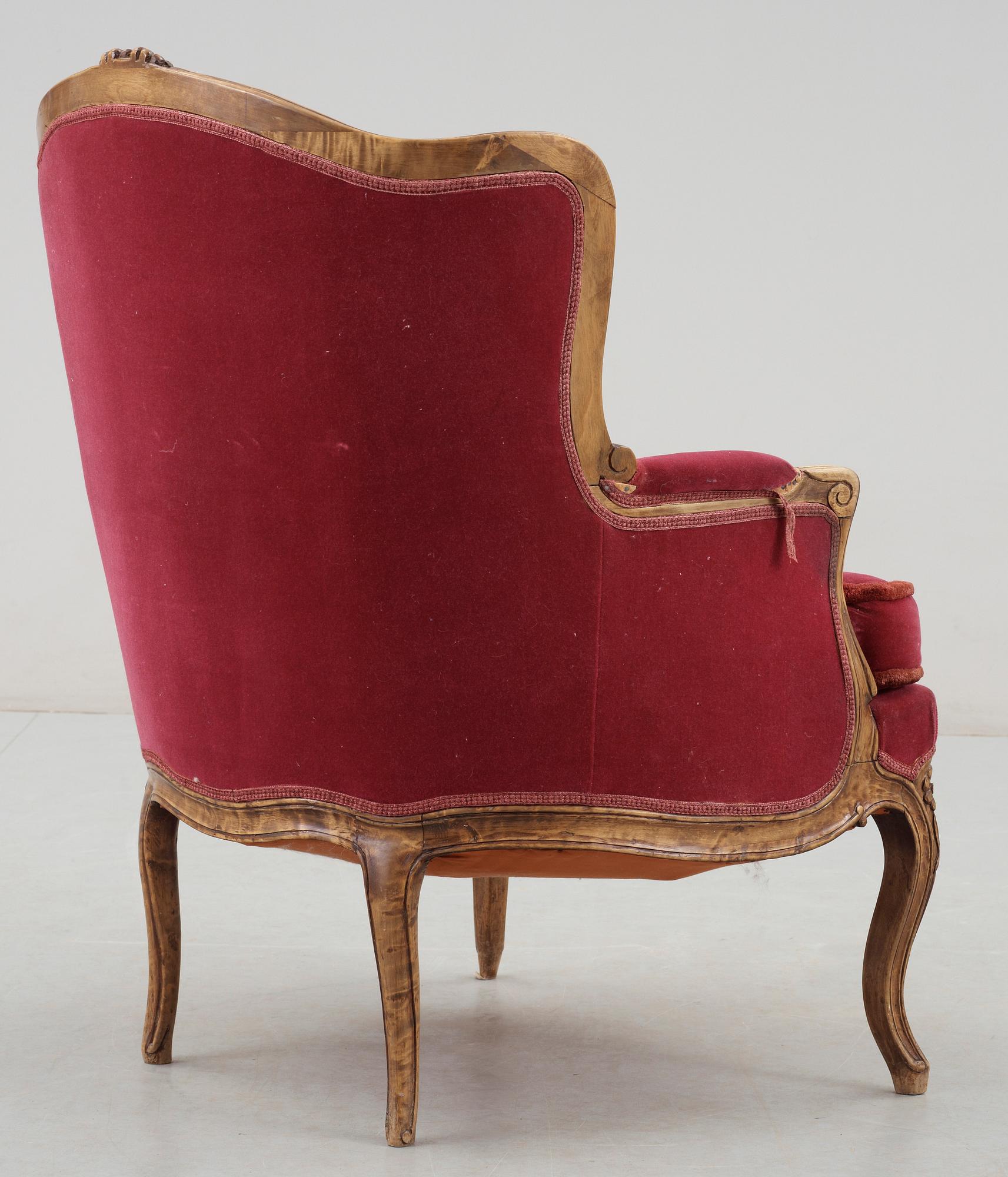 FÅTÖLJ, Louis XV-stil, 1900-talets första hälft.