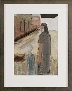 JOHANNES HOFMEISTER, olja på papper, monogramsignerad.