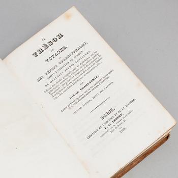 BOKBAND, 6 helskinn samt 3 halvfranska, 17-1800-tal.