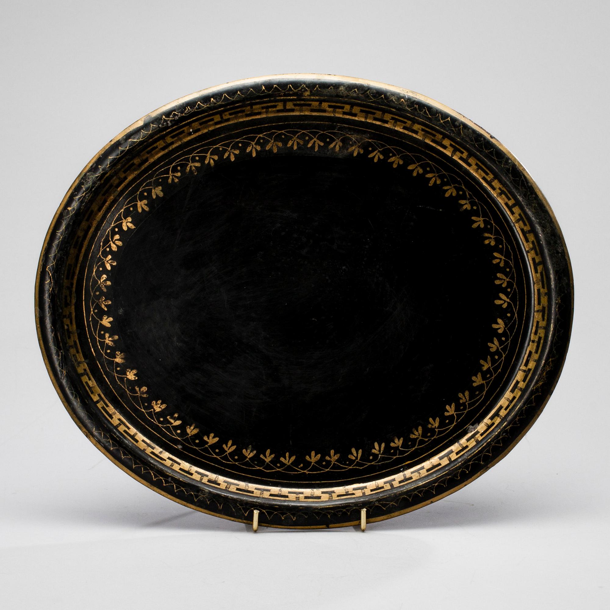 BRICKOR, 2 st, målad och litofanerad plåt, 1800-talets början.