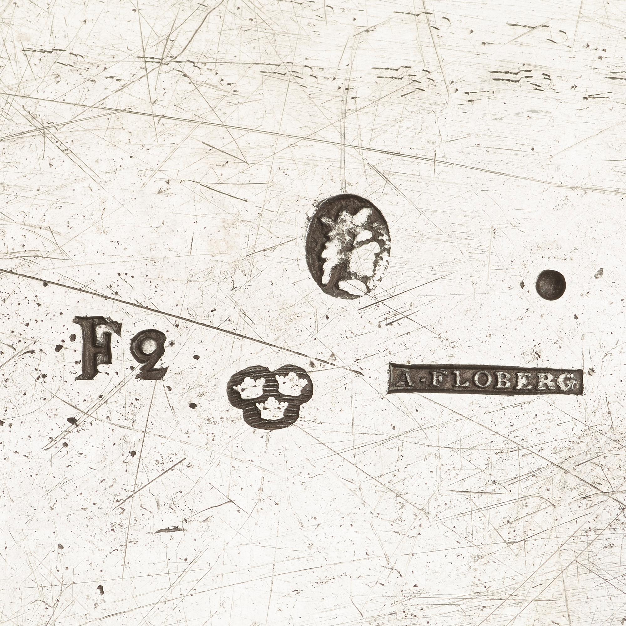 A Swedish 18th century silver dish, marks of Arvid Floberg, Stockholm 1788.
