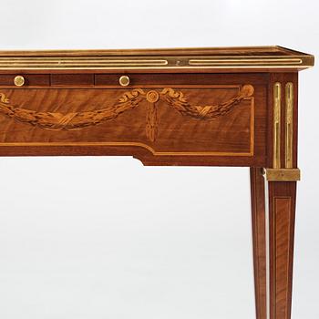 A Gustavian table by G Haupt (master in Stockholm 1770-1784), signed and dated 1781.