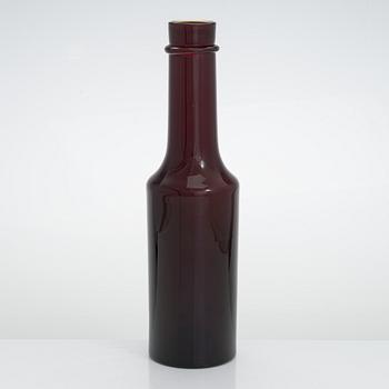Tapio Wirkkala, A mid 20th century glass bottle for Iittala, signed Tapio Wirkkala.