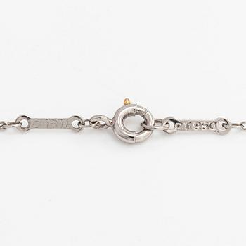 Tiffany & Co, Elsa Peretti, a platinum necklace, "Diamonds by the Yard",with a diamond approx. 0.05 ct.