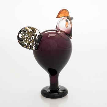 Oiva Toikka, lasilintu, signeerattu O. Toikka Nuutajärvi 1998.