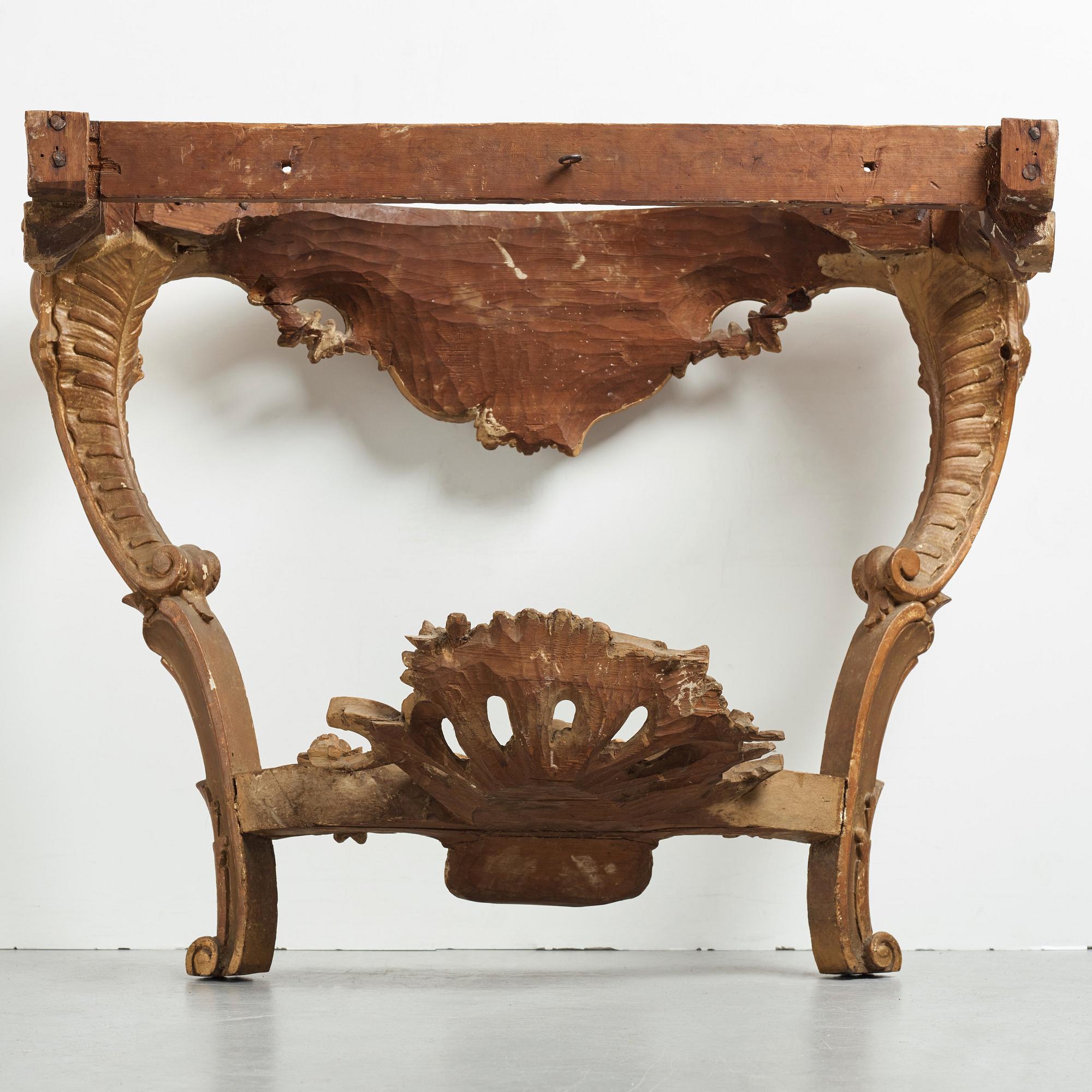 KONSOLBORD, Stockholmsarbete, 1700-talets andra hälft, Rokoko.