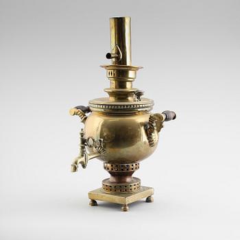 SAMOVAR, mässing, Tula, Ryssland, 1800-/1900-tal.