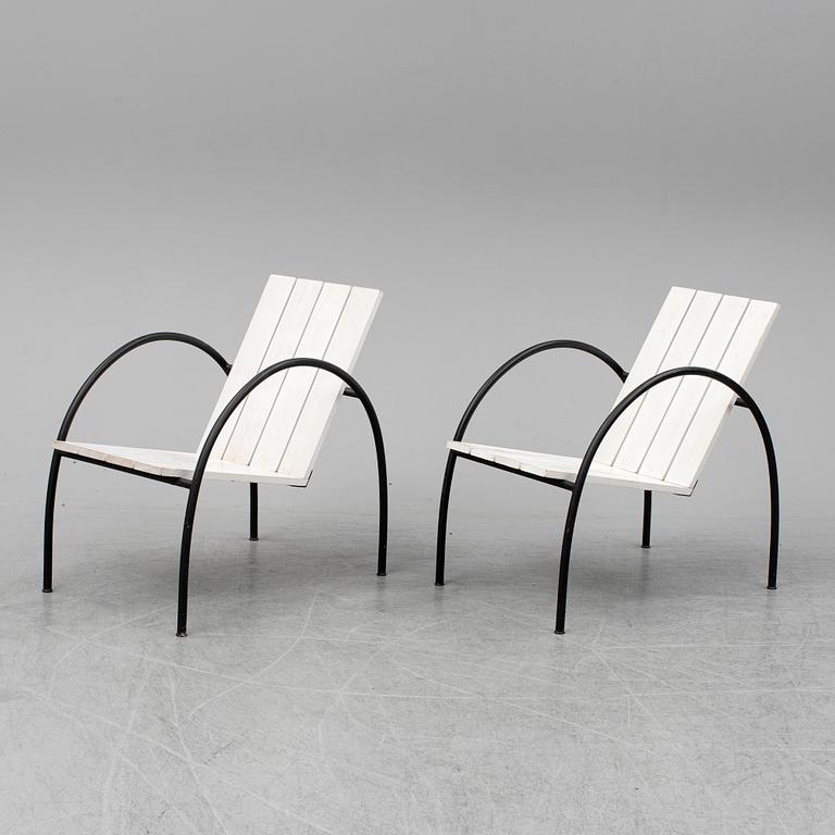 A SET OF TWO JONAS BOHLIN "LIV" ARMCHAIRS, Jonas Bohlin Design Stockholm. The model designed in 1997.