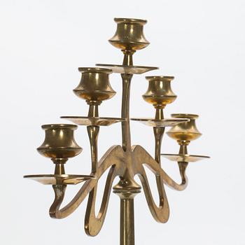 KANDELABER, mässing, Jugend.